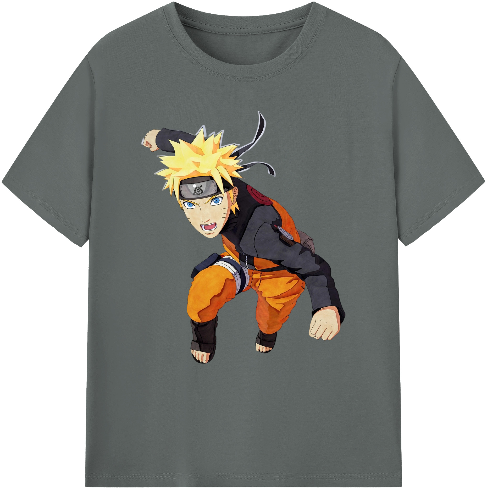 （画像用） NARUTO -ナルト- うずまき ナルト Uzumaki Naruto 綿100％ メンズ半袖Tシャツ｜肌触りやわらか＆通気性